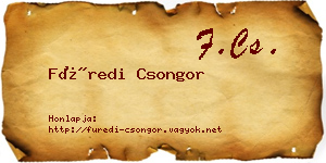 Füredi Csongor névjegykártya