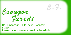 csongor furedi business card