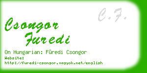 csongor furedi business card